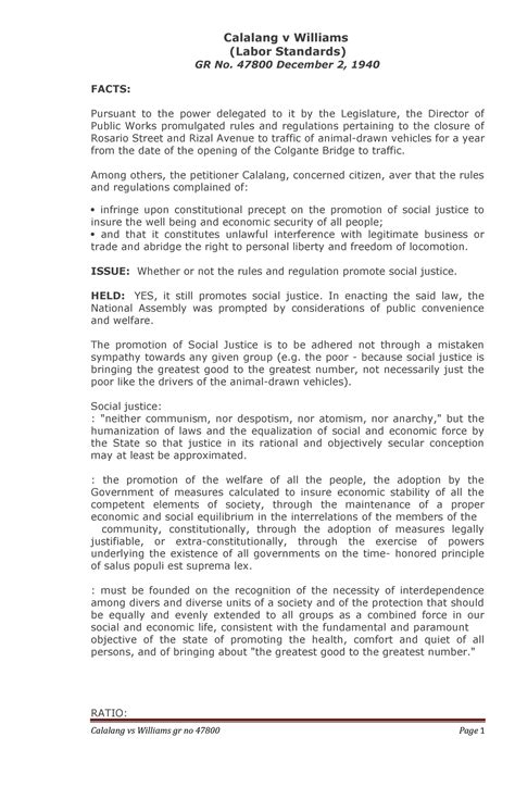 gr no. 47800|Calalang v. Williams, G.R. No. 47800, December 2, 1940.